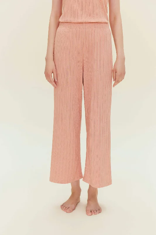 Knee - length white lace - detailed lounge pants for a delicate and feminine lookLaid Back Ribbed Lounge Pants 2.0 Knee - length white lace - detailed lounge pants for a delicate and feminine lookLaid Back Ribbed Lounge Pants 2.0