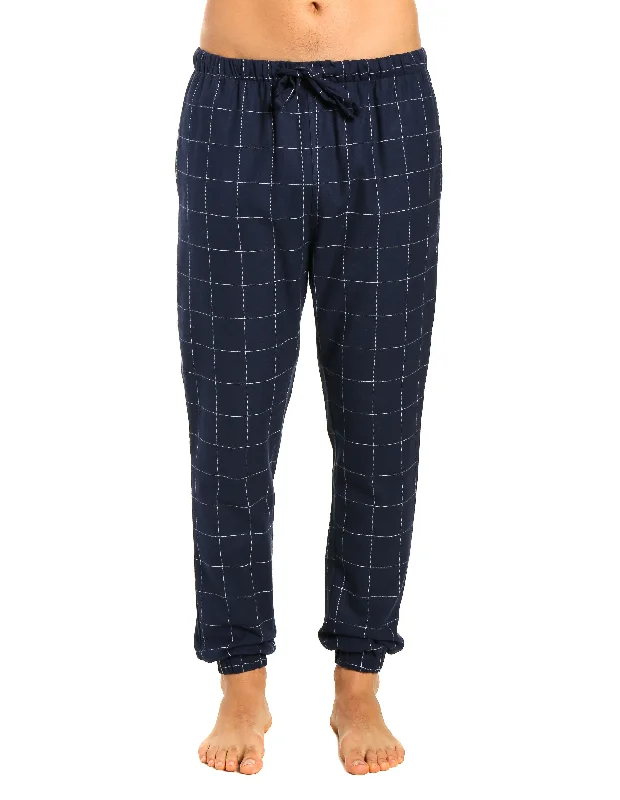 Capri - length light - pink terry - cloth lounge pants for a cozy and cute lookMens 100% Cotton Flannel Jogger Lounge Pants - Windowpane Checks - Navy Capri - length light - pink terry - cloth lounge pants for a cozy and cute lookMens 100% Cotton Flannel Jogger Lounge Pants - Windowpane Checks - Navy