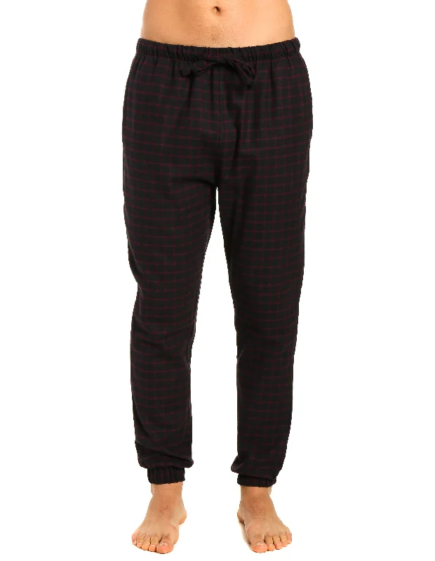 Split - hem royal - blue lounge pants with side slits for a trendy appearanceMens 100% Cotton Flannel Jogger Lounge Pants - Checks - Black-Fig Split - hem royal - blue lounge pants with side slits for a trendy appearanceMens 100% Cotton Flannel Jogger Lounge Pants - Checks - Black-Fig