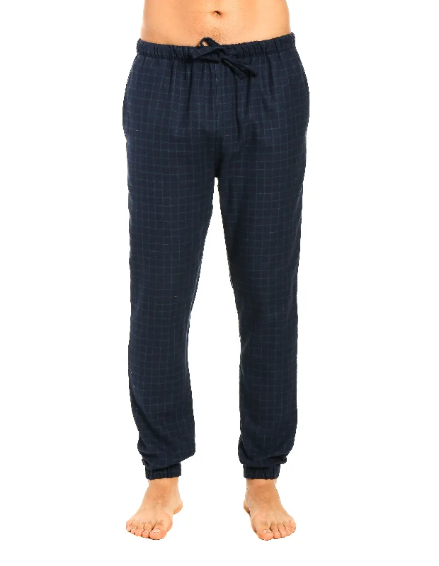 Loose - fitting navy - blue linen lounge pants for a nautical - inspired styleMens 100% Cotton Flannel Jogger Lounge Pants - Windowpane Checks - Navy Green Loose - fitting navy - blue linen lounge pants for a nautical - inspired styleMens 100% Cotton Flannel Jogger Lounge Pants - Windowpane Checks - Navy Green