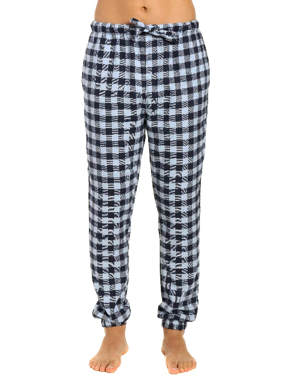 Embroidered - hem lavender - colored lounge pants for a delicate and beautiful lookMens 100% Cotton Flannel Jogger Lounge Pants - Gingham Checks - Navy Blue Embroidered - hem lavender - colored lounge pants for a delicate and beautiful lookMens 100% Cotton Flannel Jogger Lounge Pants - Gingham Checks - Navy Blue