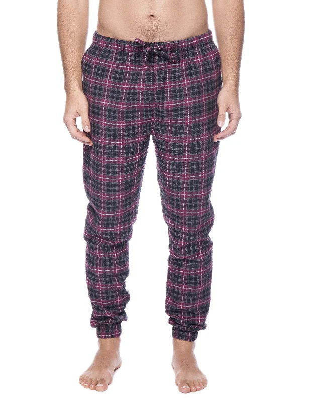 Plus - size high - waisted plaid lounge pants for plus - size womenMens 100% Cotton Flannel Jogger Lounge Pants - Burgundy/Grey Plus - size high - waisted plaid lounge pants for plus - size womenMens 100% Cotton Flannel Jogger Lounge Pants - Burgundy/Grey
