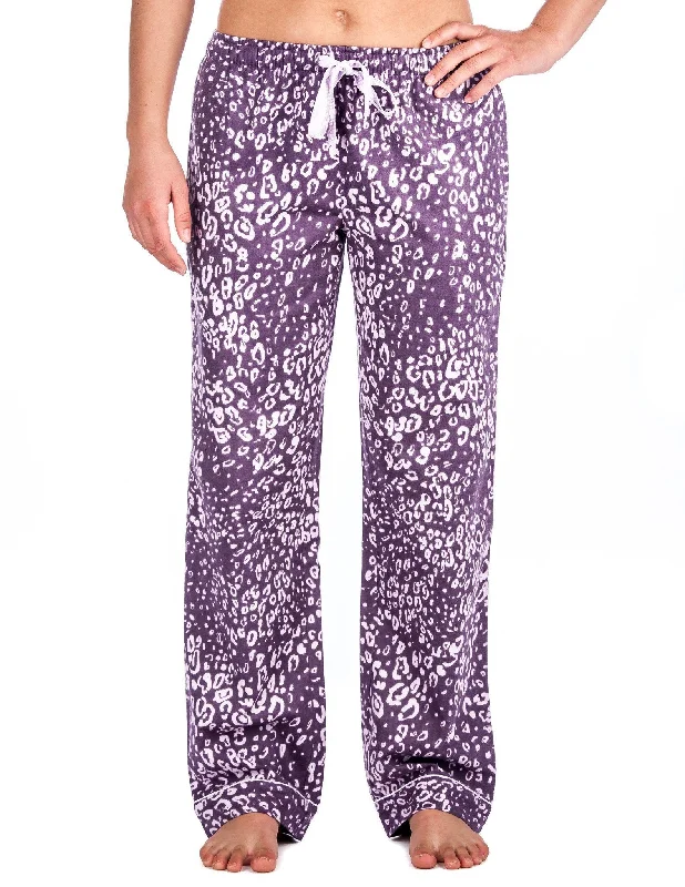 Asymmetric - hem lime - green lounge pants for a unique and stylish lookRelaxed Fit Womens 100% Cotton Flannel Lounge Pants - Leopard Purple Asymmetric - hem lime - green lounge pants for a unique and stylish lookRelaxed Fit Womens 100% Cotton Flannel Lounge Pants - Leopard Purple