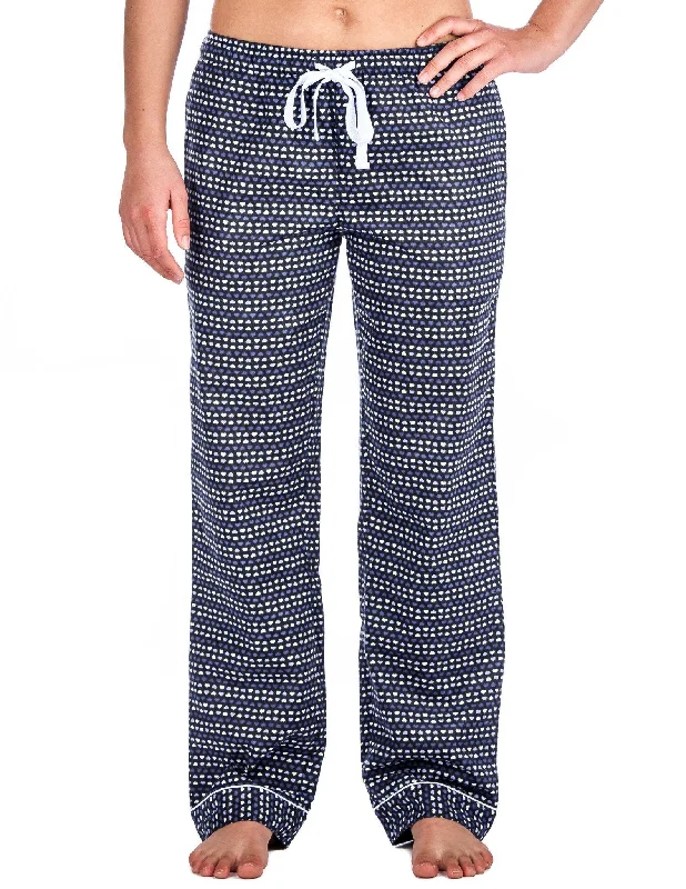 Zipper - hem silver - colored lounge pants for a modern and edgy lookRelaxed Fit Womens 100% Cotton Flannel Lounge Pants - Hearts Blue Zipper - hem silver - colored lounge pants for a modern and edgy lookRelaxed Fit Womens 100% Cotton Flannel Lounge Pants - Hearts Blue