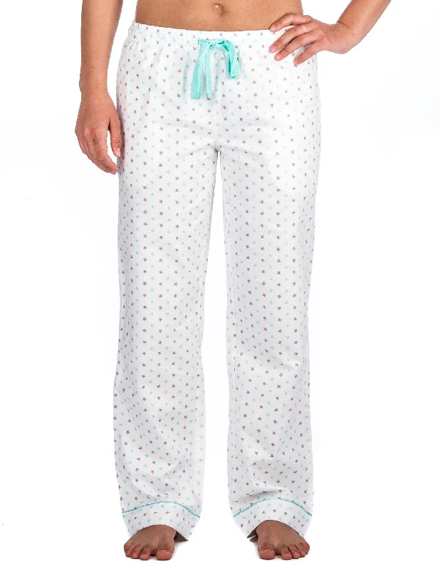 Capri - length light - pink terry - cloth lounge pants for a cozy and cute lookRelaxed Fit Womens 100% Cotton Flannel Lounge Pants - Stars White Capri - length light - pink terry - cloth lounge pants for a cozy and cute lookRelaxed Fit Womens 100% Cotton Flannel Lounge Pants - Stars White