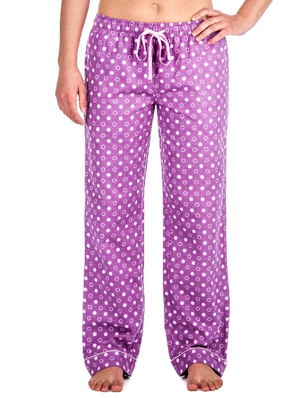 Mini - length hot - pink sequined lounge pants for a fun and flashy styleRelaxed Fit Womens 100% Cotton Flannel Lounge Pants - Polka Circles Purple Mini - length hot - pink sequined lounge pants for a fun and flashy styleRelaxed Fit Womens 100% Cotton Flannel Lounge Pants - Polka Circles Purple