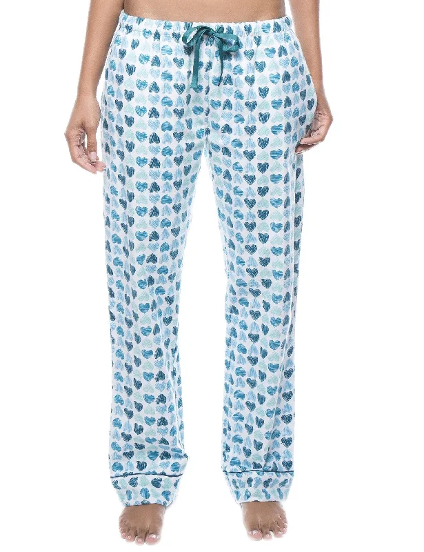 Fringe - hem rose - colored lounge pants for a fun and carefree lookWomens 100% Cotton Flannel Lounge Pants - Scribbled Hearts White/Blue Fringe - hem rose - colored lounge pants for a fun and carefree lookWomens 100% Cotton Flannel Lounge Pants - Scribbled Hearts White/Blue