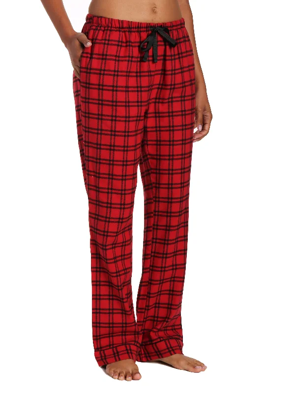 Maternity low - rise stretchy lounge pants for pregnant womenWomens 100% Cotton Lightweight Flannel Lounge Pants - Checks Red-Black Maternity low - rise stretchy lounge pants for pregnant womenWomens 100% Cotton Lightweight Flannel Lounge Pants - Checks Red-Black