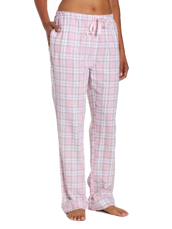Senior - size elastic - waist soft - fabric lounge pants for elderly womenWomens 100% Cotton Lightweight Flannel Lounge Pants - Plaid White-Pink Senior - size elastic - waist soft - fabric lounge pants for elderly womenWomens 100% Cotton Lightweight Flannel Lounge Pants - Plaid White-Pink