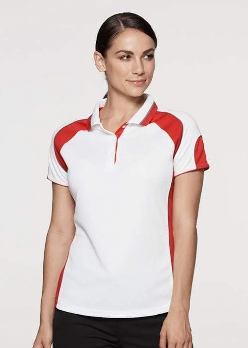 Polo shirt with a scalloped hem for a feminine detailAussie Pacific Ladies Murray Polo Shirt 2300 Polo shirt with a scalloped hem for a feminine detailAussie Pacific Ladies Murray Polo Shirt 2300