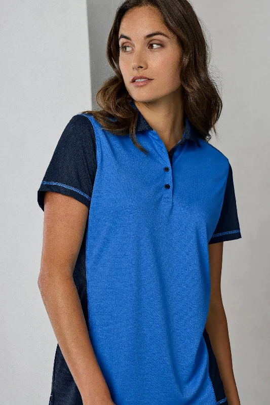 Organic cotton polo shirt for eco - friendly consumersBiz Collection Womens Dart Contrast Polo Shirt P419LS Organic cotton polo shirt for eco - friendly consumersBiz Collection Womens Dart Contrast Polo Shirt P419LS
