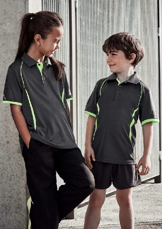 Geo - print polo shirt for a contemporary styleBiz Collection Razor Kids Polo P405KS Geo - print polo shirt for a contemporary styleBiz Collection Razor Kids Polo P405KS