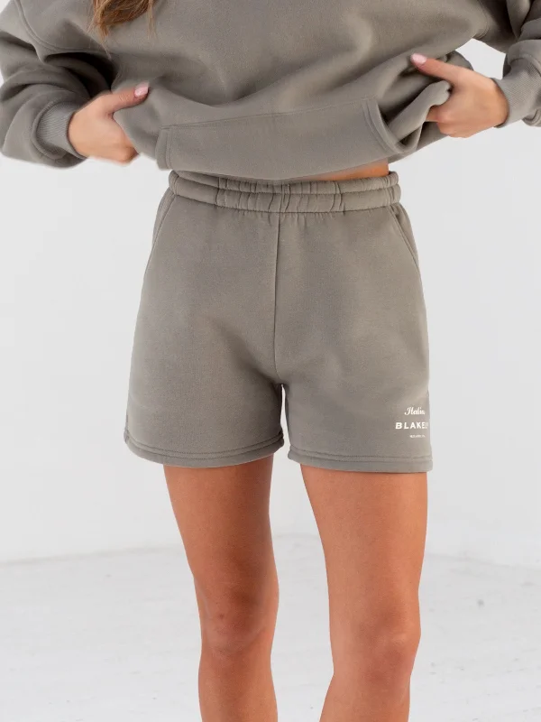 Cuffed Women Shorts for a Laid - Back and Trendy LookItalia Jogger Shorts - Stone Grey Cuffed Women Shorts for a Laid - Back and Trendy LookItalia Jogger Shorts - Stone Grey