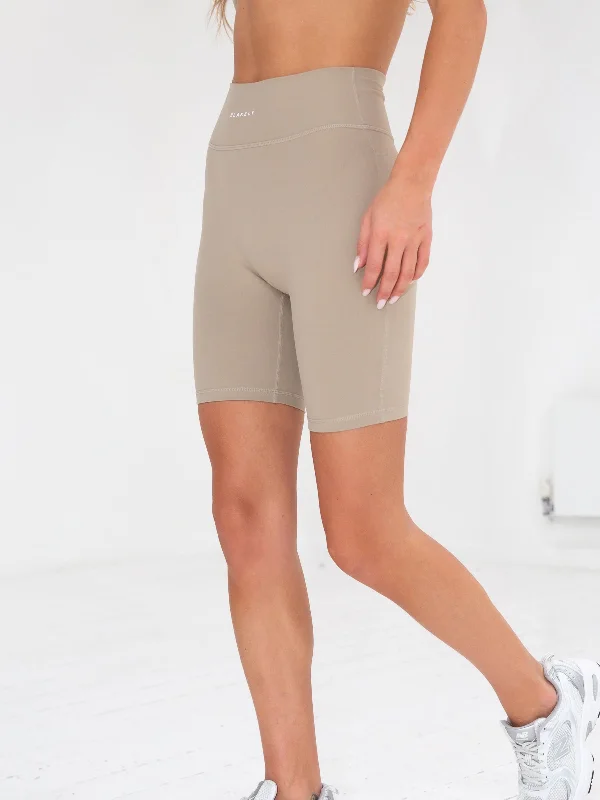 Linen Women Shorts for Breathable Comfort in Hot WeatherSeries Cycling Shorts - Washed Khaki Linen Women Shorts for Breathable Comfort in Hot WeatherSeries Cycling Shorts - Washed Khaki