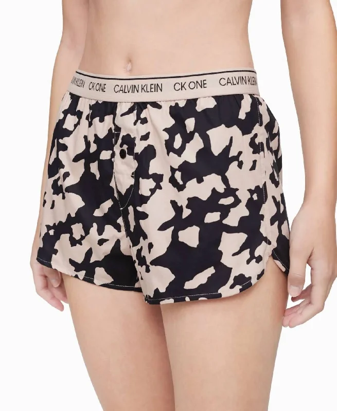 Plus Size Women Shorts with a Comfortable and Stylish FitCotton Sleep Short In Cutout Print/charming Khaki Plus Size Women Shorts with a Comfortable and Stylish FitCotton Sleep Short In Cutout Print/charming Khaki