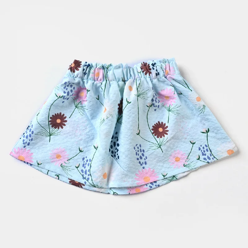 Solid - color pleated tennis skirt for sports activitiesGIRLS SEERSUCKER SKIRT PRINTED-SKY BLUE Solid - color pleated tennis skirt for sports activitiesGIRLS SEERSUCKER SKIRT PRINTED-SKY BLUE