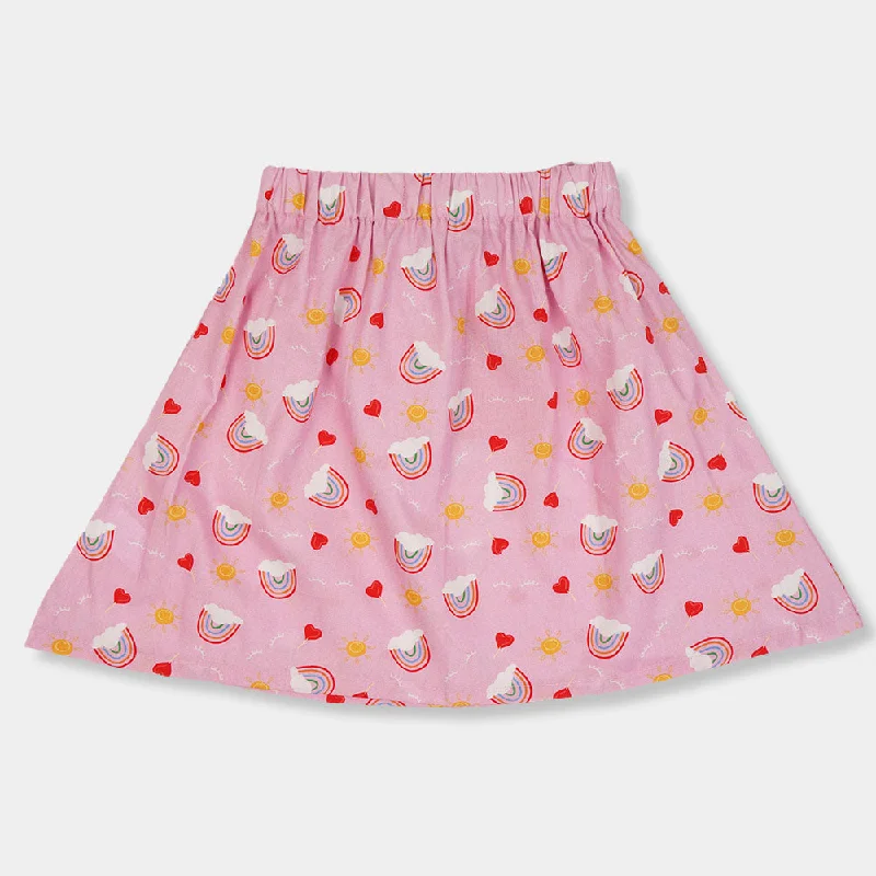 Women's A - line cotton skirt for everyday casual wearGirls Cotton Short Skirt Rainbow - Pink Women's A - line cotton skirt for everyday casual wearGirls Cotton Short Skirt Rainbow - Pink