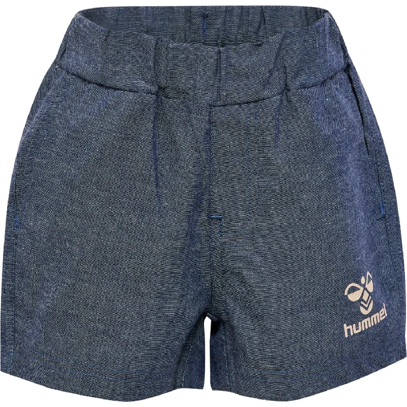 Solid Color Women Shorts in Bright Hues for a Bold StatementHummel Denim Blue Corsi Shorts Solid Color Women Shorts in Bright Hues for a Bold StatementHummel Denim Blue Corsi Shorts