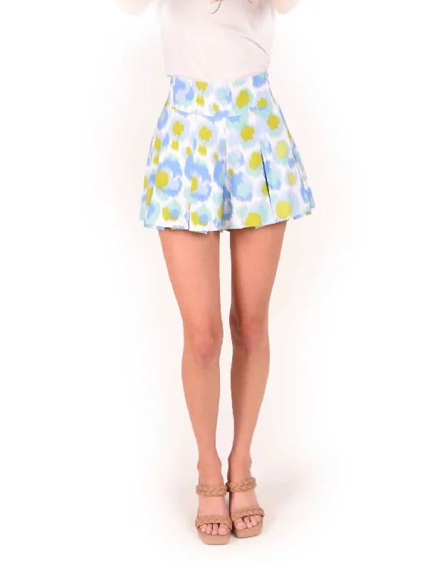 Printed Animal Print Women Shorts for a Wild and Stylish AppearanceParty Short In Cheetah Ikat Printed Animal Print Women Shorts for a Wild and Stylish AppearanceParty Short In Cheetah Ikat