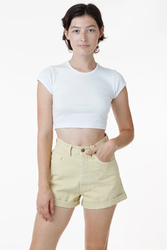 Cuffed Women Shorts for a Laid - Back and Trendy LookRBDW05GD - Bull Denim Garment Dye Cuff Short (Limited Edition) Cuffed Women Shorts for a Laid - Back and Trendy LookRBDW05GD - Bull Denim Garment Dye Cuff Short (Limited Edition)
