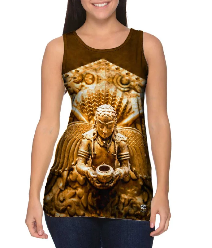 Plus Size Women's Criss - Cross Back Tank Tops in Neon ColorsSwayambhunath Statue