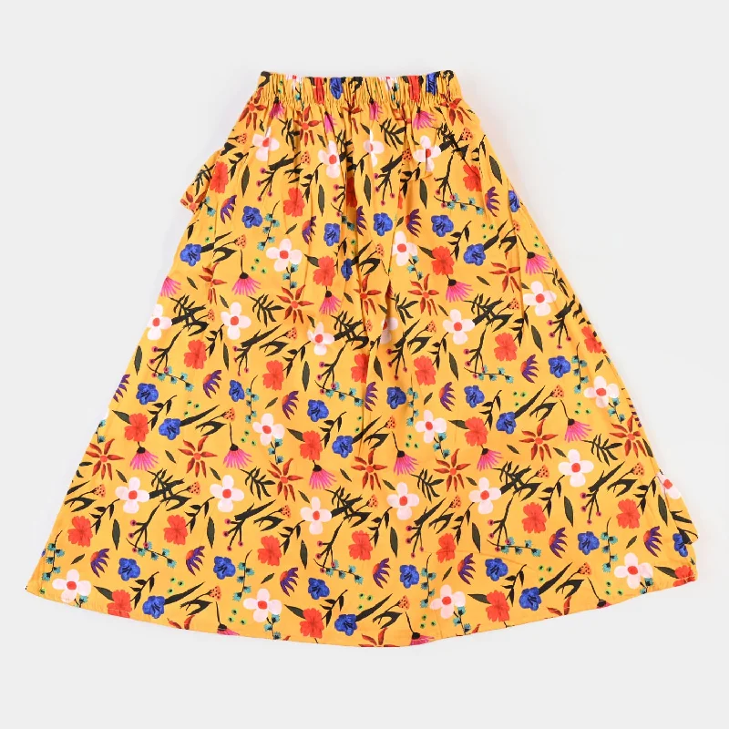 Maternity maxi skirt for comfortable and stylish pregnancy wearTeens Girls Digital Print Long Skirt - Yellow Maternity maxi skirt for comfortable and stylish pregnancy wearTeens Girls Digital Print Long Skirt - Yellow