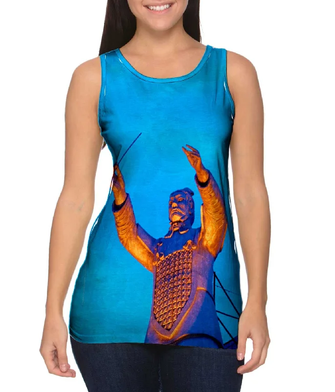 Plus Size Women's Puff - Sleeve Tank Tops in Pastel HuesTerracotta Orchestra Theater Plus Size Women's Puff - Sleeve Tank Tops in Pastel HuesTerracotta Orchestra Theater