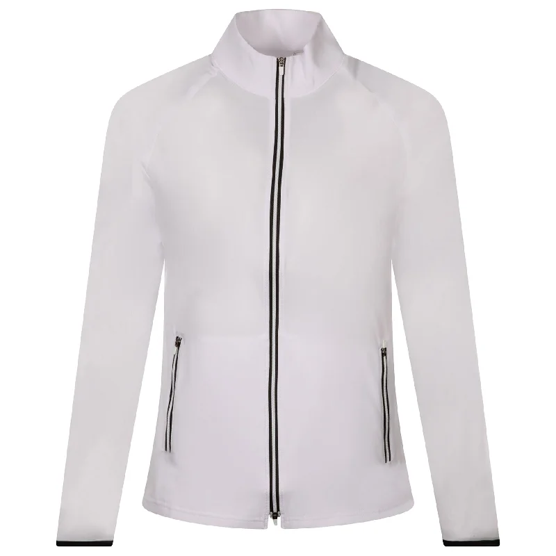 Polo shirt with a scalloped hem for a feminine detailWomens Lightweight Woven Jacket White - 2024 Polo shirt with a scalloped hem for a feminine detailWomens Lightweight Woven Jacket White - 2024