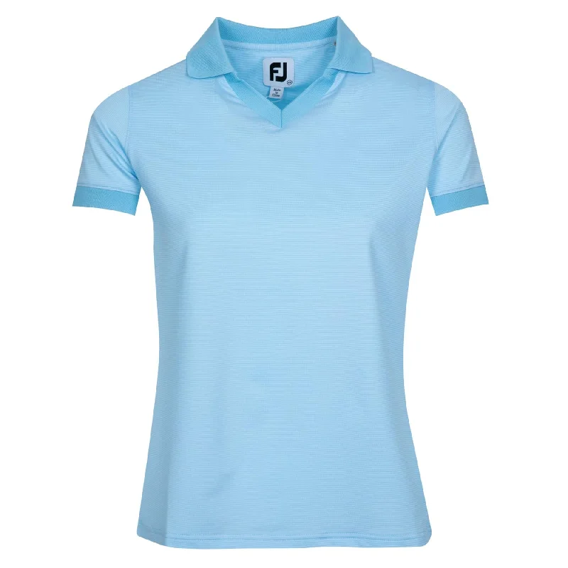 Polo shirt with a detachable hood for added versatilityWomens Short Sleeve Open Collar Light Blue - AW24 Polo shirt with a detachable hood for added versatilityWomens Short Sleeve Open Collar Light Blue - AW24