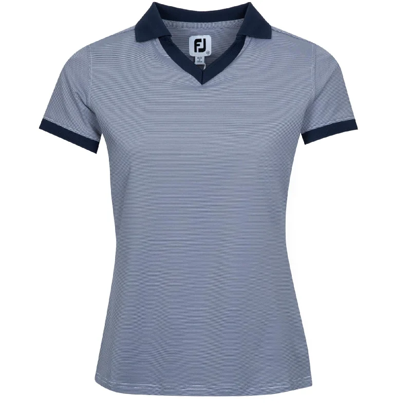Dry - clean only polo shirt in luxurious silk blendWomens Short Sleeve Open Collar Navy - AW24 Dry - clean only polo shirt in luxurious silk blendWomens Short Sleeve Open Collar Navy - AW24