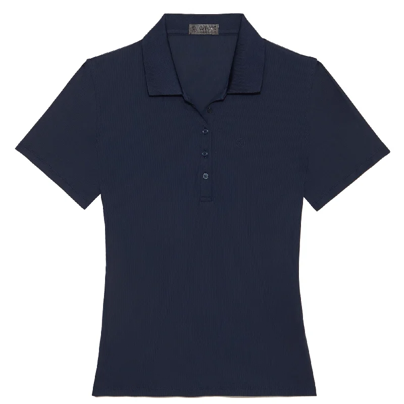 Women's classic white cotton polo shirt for casual outingsWomens Tech Rib Polo Twilight - AW24 Women's classic white cotton polo shirt for casual outingsWomens Tech Rib Polo Twilight - AW24