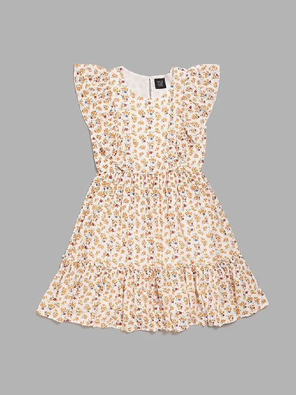 Plus Size Women Shorts with a Comfortable and Stylish FitY&F Kids Mustard Ditsy Floral Printed Tiered Dress Plus Size Women Shorts with a Comfortable and Stylish FitY&F Kids Mustard Ditsy Floral Printed Tiered Dress