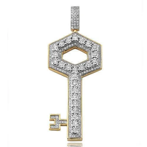 Gothic - Style Skull Pendant with Red Enamel Accents for Alternative Fashion10KY 0.65CTW ILLUSION SET DIAMOND KEY PENDANT Gothic - Style Skull Pendant with Red Enamel Accents for Alternative Fashion10KY 0.65CTW ILLUSION SET DIAMOND KEY PENDANT