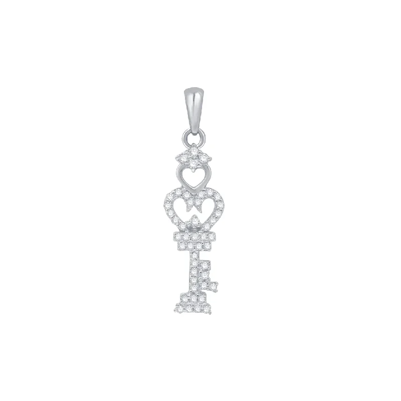 3D - Printed Polymer Clay Animal - Print Pendant for a Fun and Quirky AccessoryDiamond Heart Key Pendant (14K)
