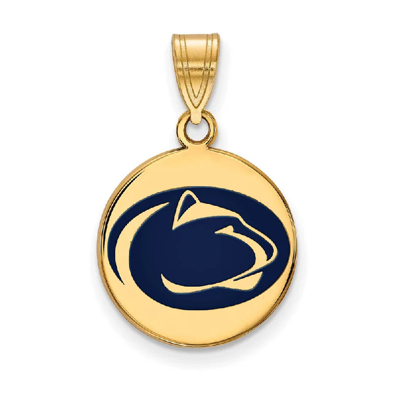 Garnet pendants in deep red tones​ 14k Gold Plated Silver Penn State Md Enamel Logo Disc Pendant