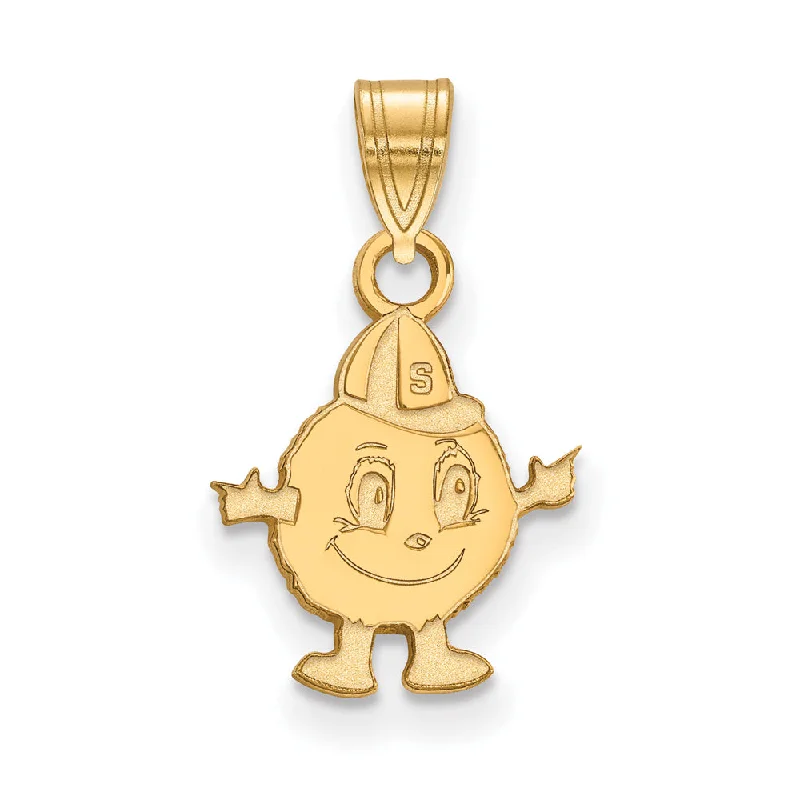 Aquamarine pendants, reminiscent of the ocean​ 14k Gold Plated Silver Syracuse U. Small Mascot Pendant