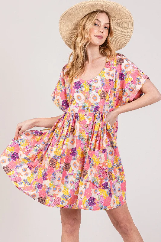 Mesh Bodysuits for a Bold and Edgy Fashion StatementFloral Short Sleeve Babydoll Dress with Pockets Mesh Bodysuits for a Bold and Edgy Fashion StatementFloral Short Sleeve Babydoll Dress with Pockets