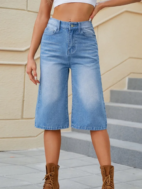 High - Neck Bodysuits for a Modest and Sophisticated LookHigh Waist Denim Shorts with Pockets High - Neck Bodysuits for a Modest and Sophisticated LookHigh Waist Denim Shorts with Pockets