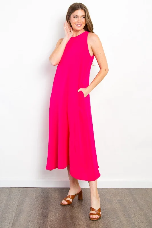 Plus - Size Bodysuits with a Comfortable and Flattering FitMidi Tank Dress with Pockets Plus - Size Bodysuits with a Comfortable and Flattering FitMidi Tank Dress with Pockets